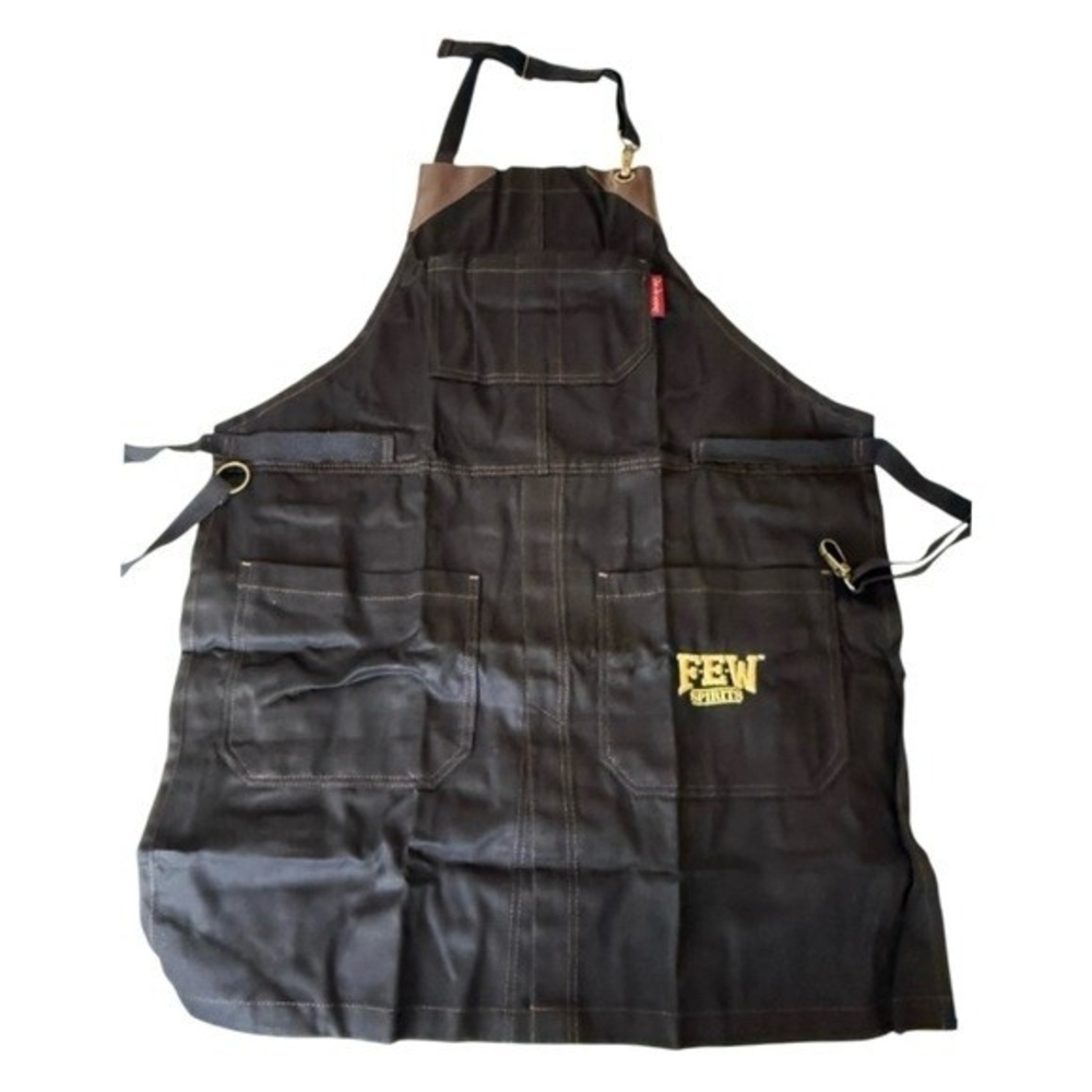 UNDER NY SKY Black Denim Bib Apron with Pockets Barber Barista Chef Uniform NIP